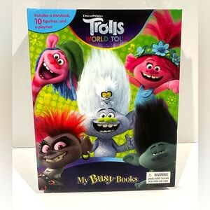 Dreamworks Trolls World Tour My Busy Books 10 Figurines Playmat Storybook